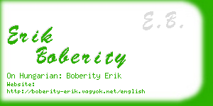 erik boberity business card